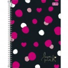 CADERNO UNIV. CD 10X1 TILIBRA LOVE PINK 160 FLS