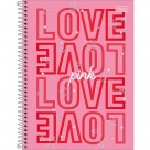 CADERNO UNIV. CD 10X1 TILIBRA LOVE PINK 160 FLS