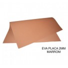 PLACA EM EVA 2MM 40X60CM LISO MARROM MAKE+