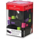 APONTADOR FABER CASTELL COM BORRACHA FC MIX BLACKNEON