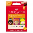 MASSA DE MODELAR FABER CASTELL 6 CORES CARAS & CORES