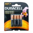 PILHA DURACELL ALCALINA PALITO AAA C/4 UNIDADES