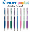 CANETA PILOT POPLOL RT 0.7MM AZUL CX/12