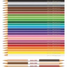 LAPIS DE COR FABER CASTELL 24+3 CORES CARAS & CORES