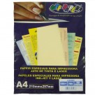 PAPEL A4 OFF PAPER LINHO PALHA 180G 50F